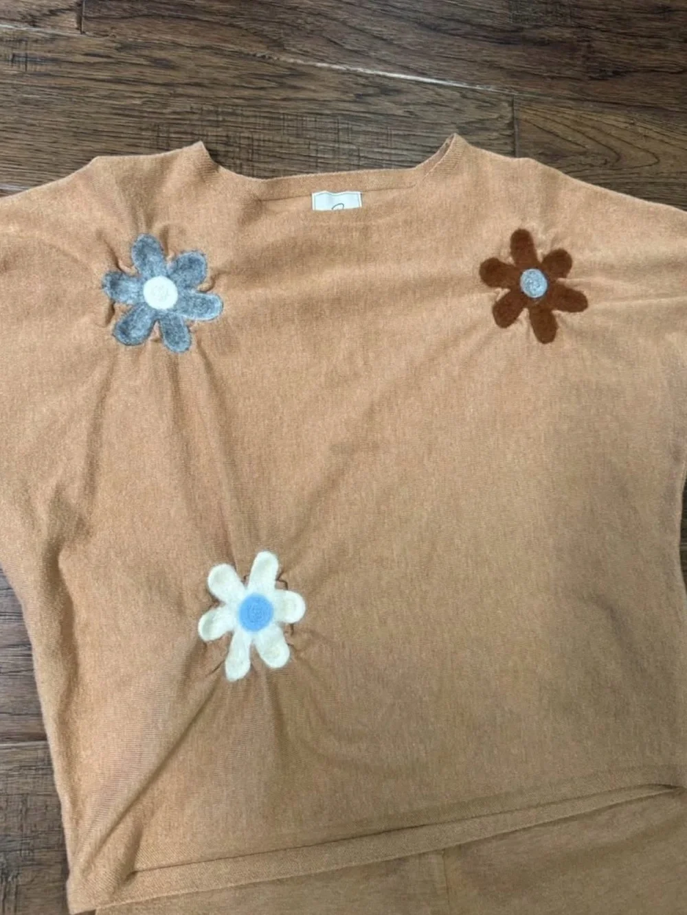 Sioni Camel Knit Top in Warm Tan